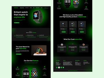 Just Watch - Smart Watch Website Landing Page design