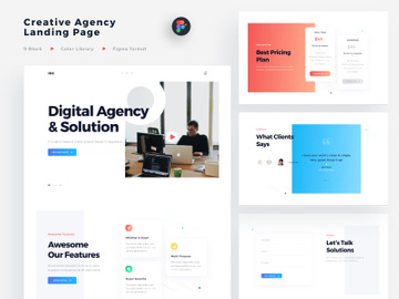 Creative Agency Landing Page light version