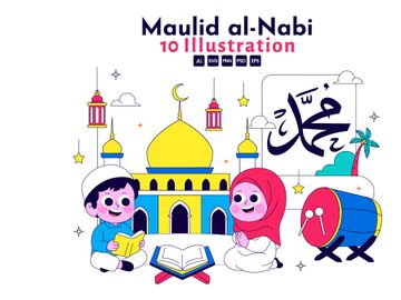 10 Maulid Nabi Illustration
