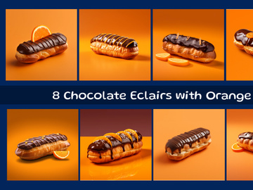 Chocolate Eclairs with Orange