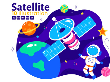10 Satellite Internet Technology Illustration