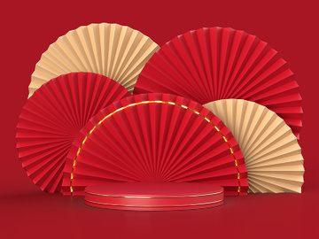 Chinese New Year Mockup Scene