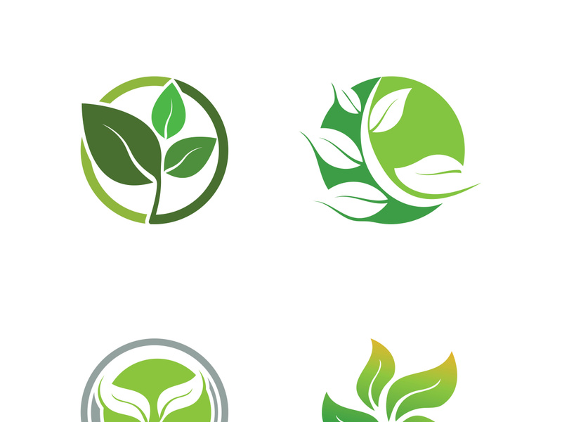 Logos of green tree leaf ecology nature element vector by ~ EpicPxls