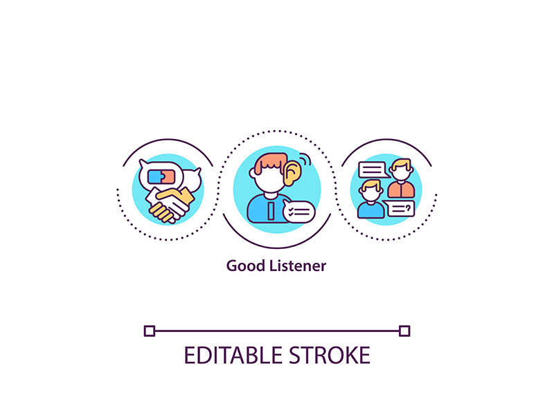 Good listener concept icon by bsd studio ~ EpicPxls