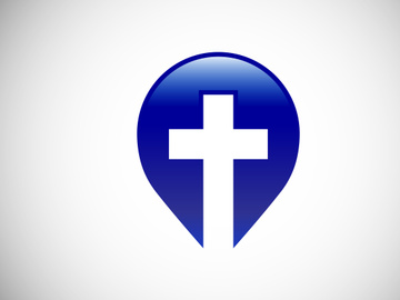 Church logo. Christian sign symbols. The Cross of Jesus