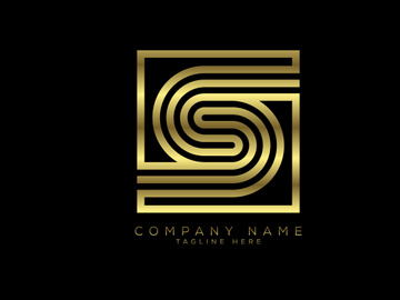 Luxury golden color line letter, Graphic Alphabet Symbol for Corporate Business Identity