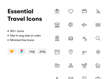 Essential Travel Icons