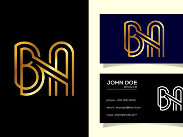 Initial Letter B A Logo Design Vector. Graphic Alphabet Symbol For Corporate Business Identity