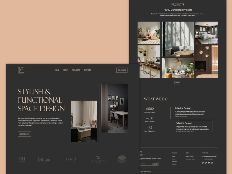 Interior Design Website Design Template by Aisaa ~ EpicPxls