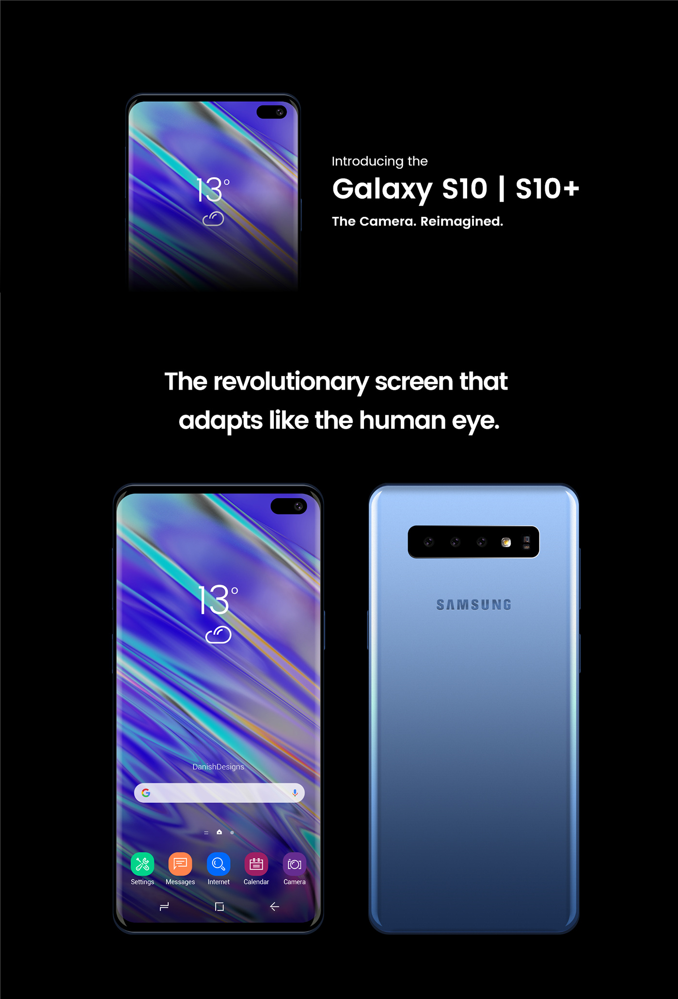 Galaxy S10 | S10+模拟图PSD免费下载(Galaxy S10 | S10+ Mockup PSD Free Download)插图