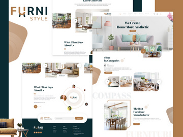 Furni Style Furniture Template - UI Adobe Photoshop PSD