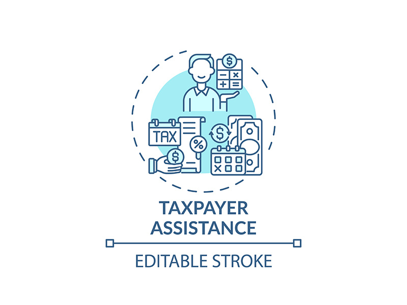Taxpayer assistance concept icon by bsd studio ~ EpicPxls