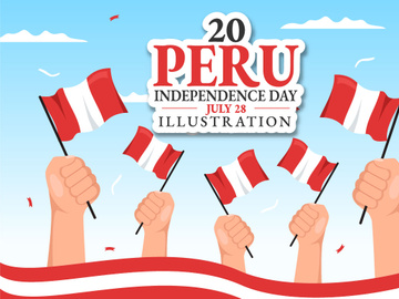 20 Peru Independence Day Illustration