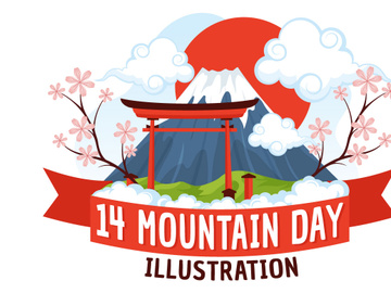 14 Mountain Day in Japan Illustration
