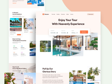 Heaven Travels landing page design
