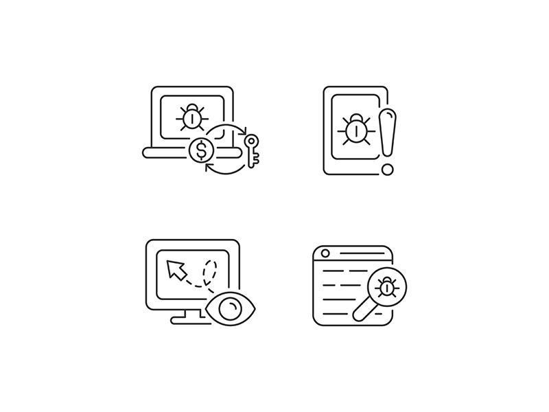 Internet censorship linear icons set by IMG visuals icons ~ EpicPxls