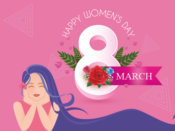Instagram template, happy women's day 8 march