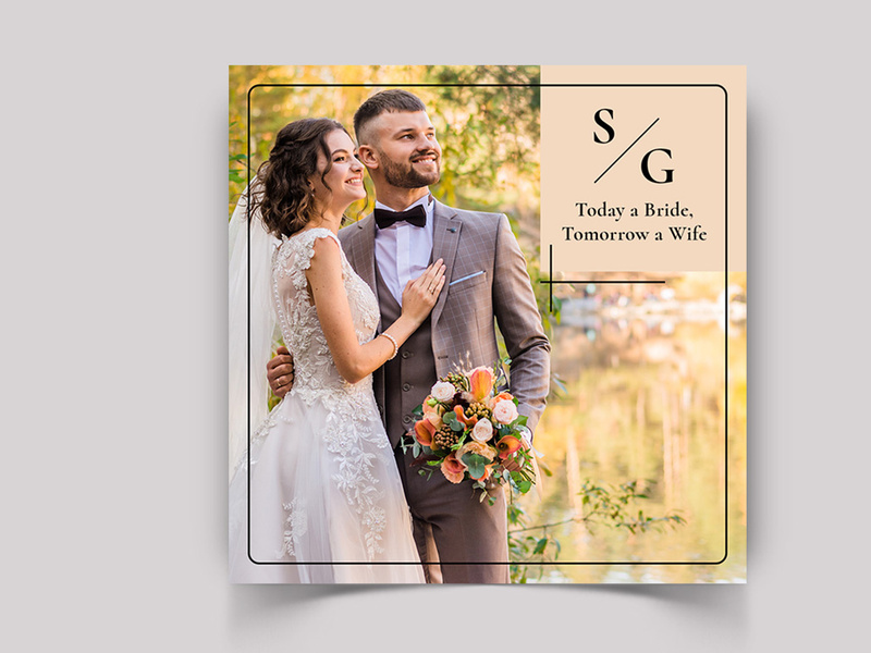 Wedding Social Media Post Template by 3djagan ~ EpicPxls