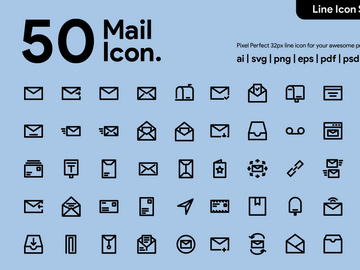 50 Mail Line Icon