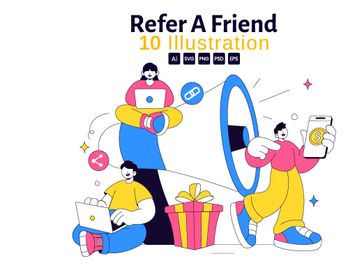 10 Refer a Friend Illustration