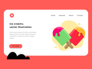 Ice cream icon vector illustration.