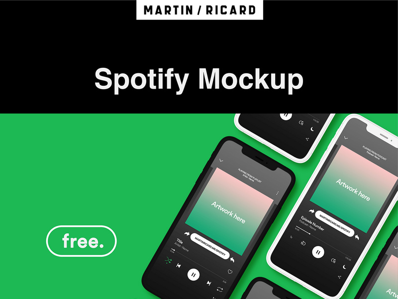 Spotify App Ui Mockup Psd Freebie By Martin Ricard Epicpxls