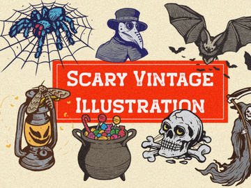 Scary Vintage Illustration