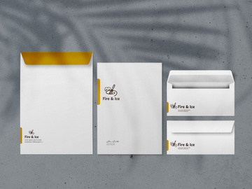 white stationary set mockup