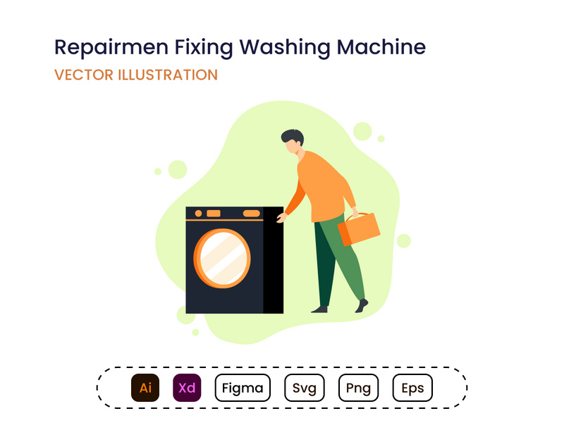 Repairmen Fixing Washing Machine by TuyenHT EpicPxls