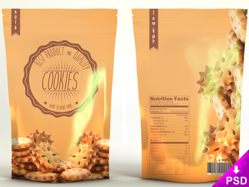 Snacks Product Bag Mockup [PSD]
