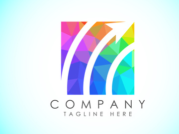 Finance and accounting logo low poly art style design vector template, Business finance logo