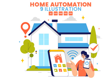 9 Smart Home Automation Illustration