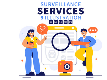 9 Surveillance Services Illustration