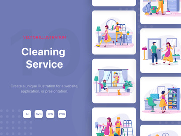 M85_Cleaning service Illustrations