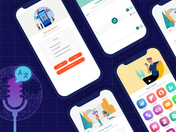 Qr Code generator, voice search and translator