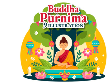 9 Buddha Purnima Illustration