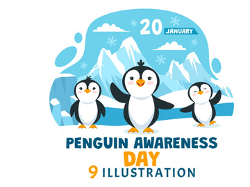 9 Penguin Awareness Day Illustration