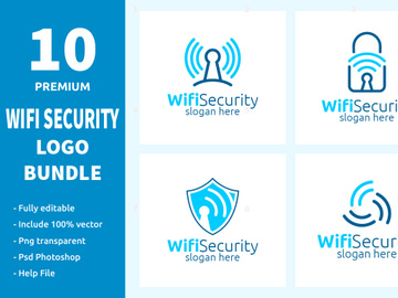 10 Wifi Security Logo Bundle