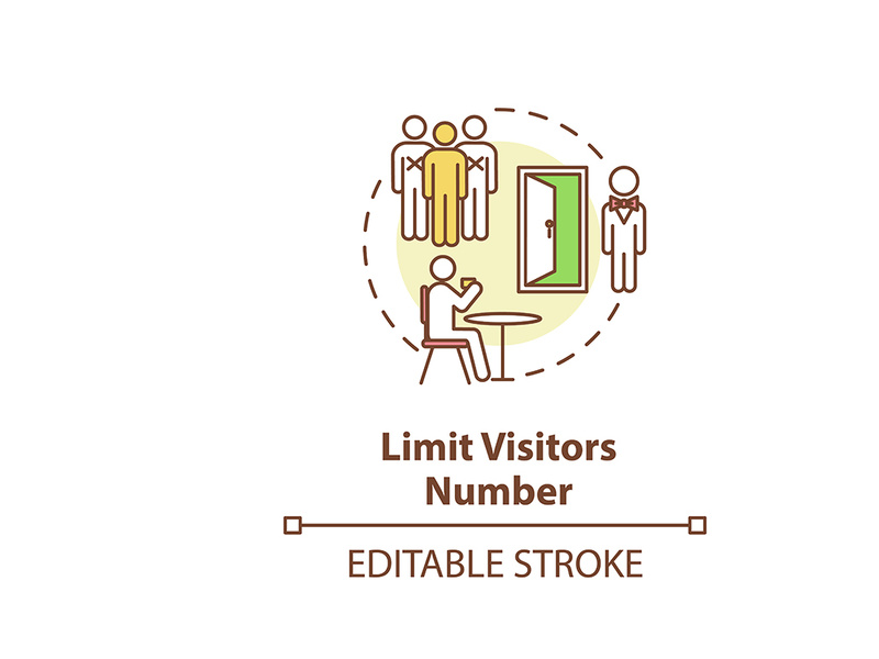 Limit visitors number concept icon by bsd studio ~ EpicPxls