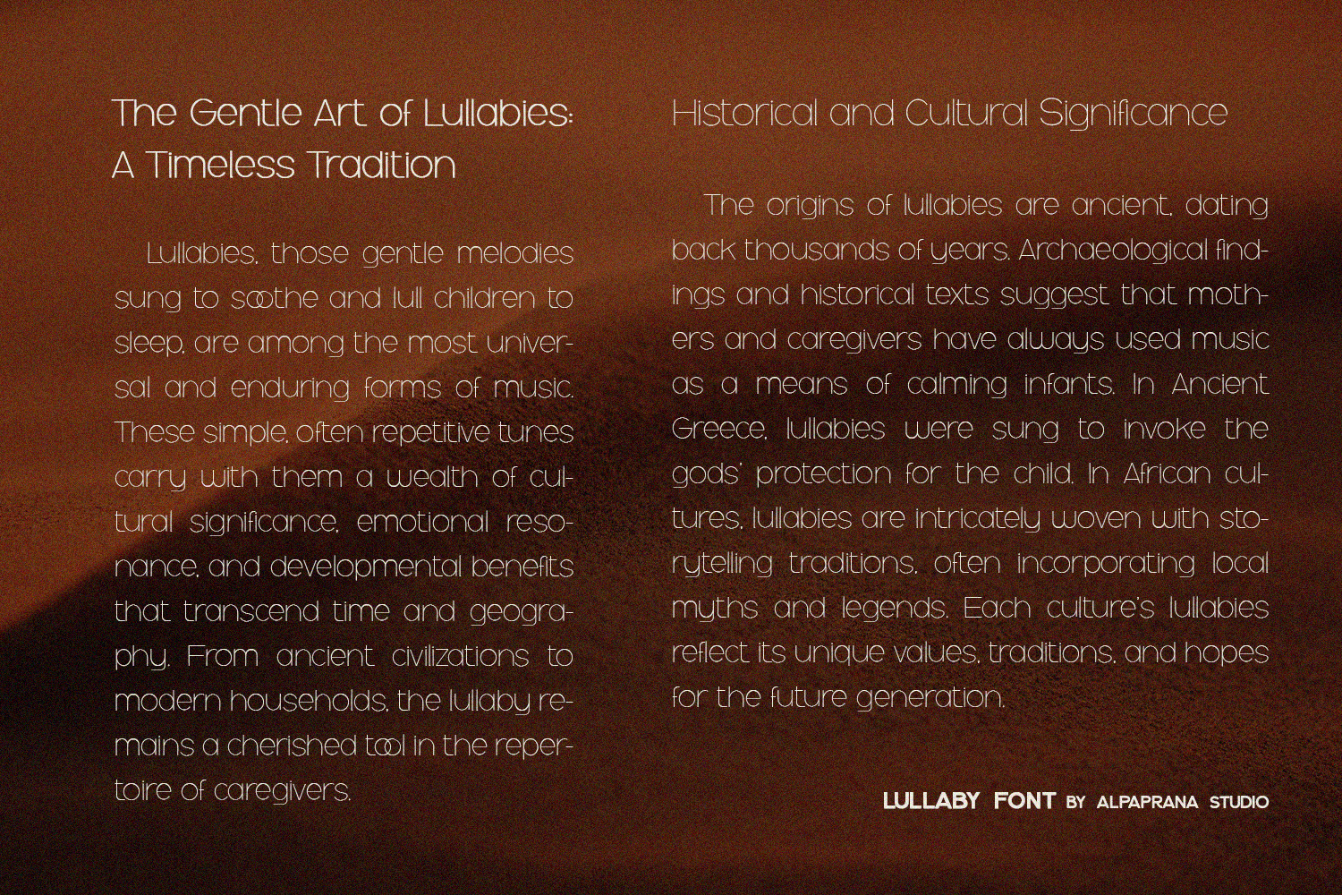 Lullaby - Sans Serif