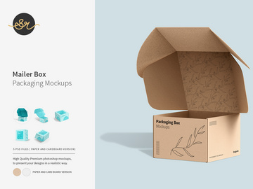 Mailing Box Packaging Mockups
