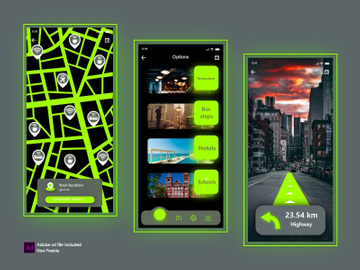 Navigation app design.