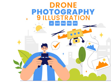 9 Aerial Drone Photography Illustration