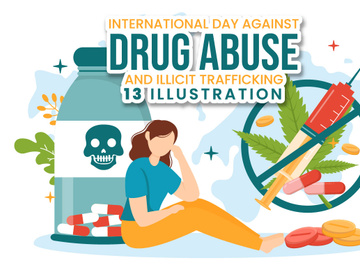 13 Against Drug Abuse and Illicit Trafficking illustration