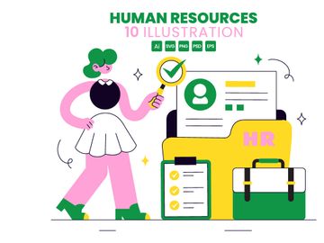 10 Human Resources Illustration