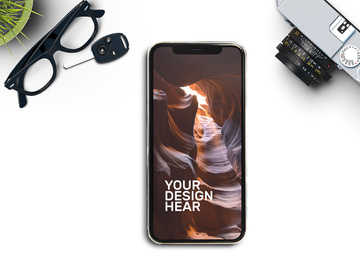 Mobile app mockup template