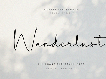 Wanderlust - Signature Font