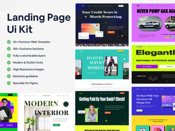 Landing Page UI Kit Design