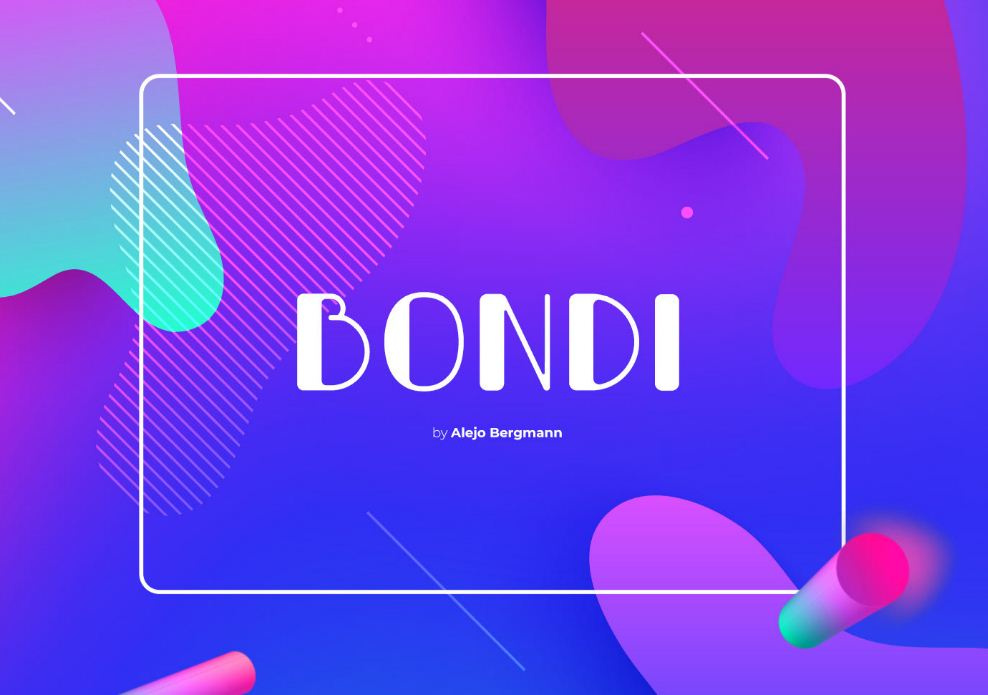 Bondi免费字体类型(Bondi Free Font Typeface)插图