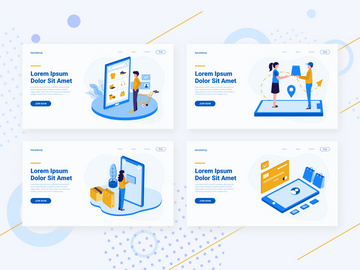 Ecommerce Website Illustration Header